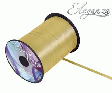 Eleganza Poly Curling Ribbon 5mm x500yds No.35 Gold