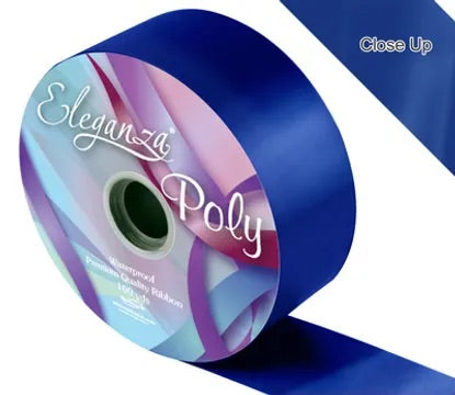 Eleganza Poly Ribbon 50mm x 91m (100yds) No.19 Navy Blue