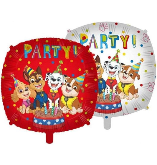 18” paw patrol party double sided design foil balloon