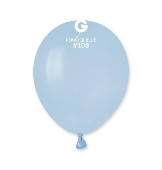 Pk50 5" Latex Balloons Powder Blue #108 - A50.108.50