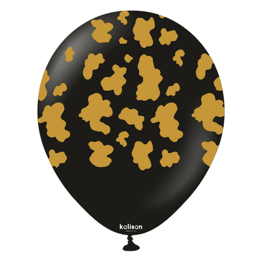 Kalisan 12” safari cow black with gold print