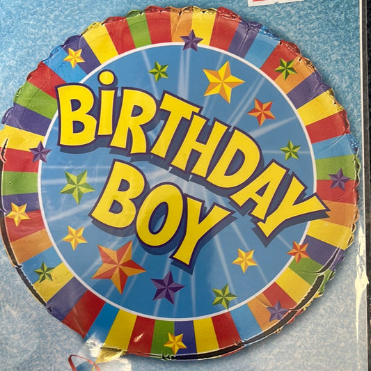 18” birthday boy foil balloon