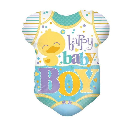 18” it’s a boy clothes foil balloon