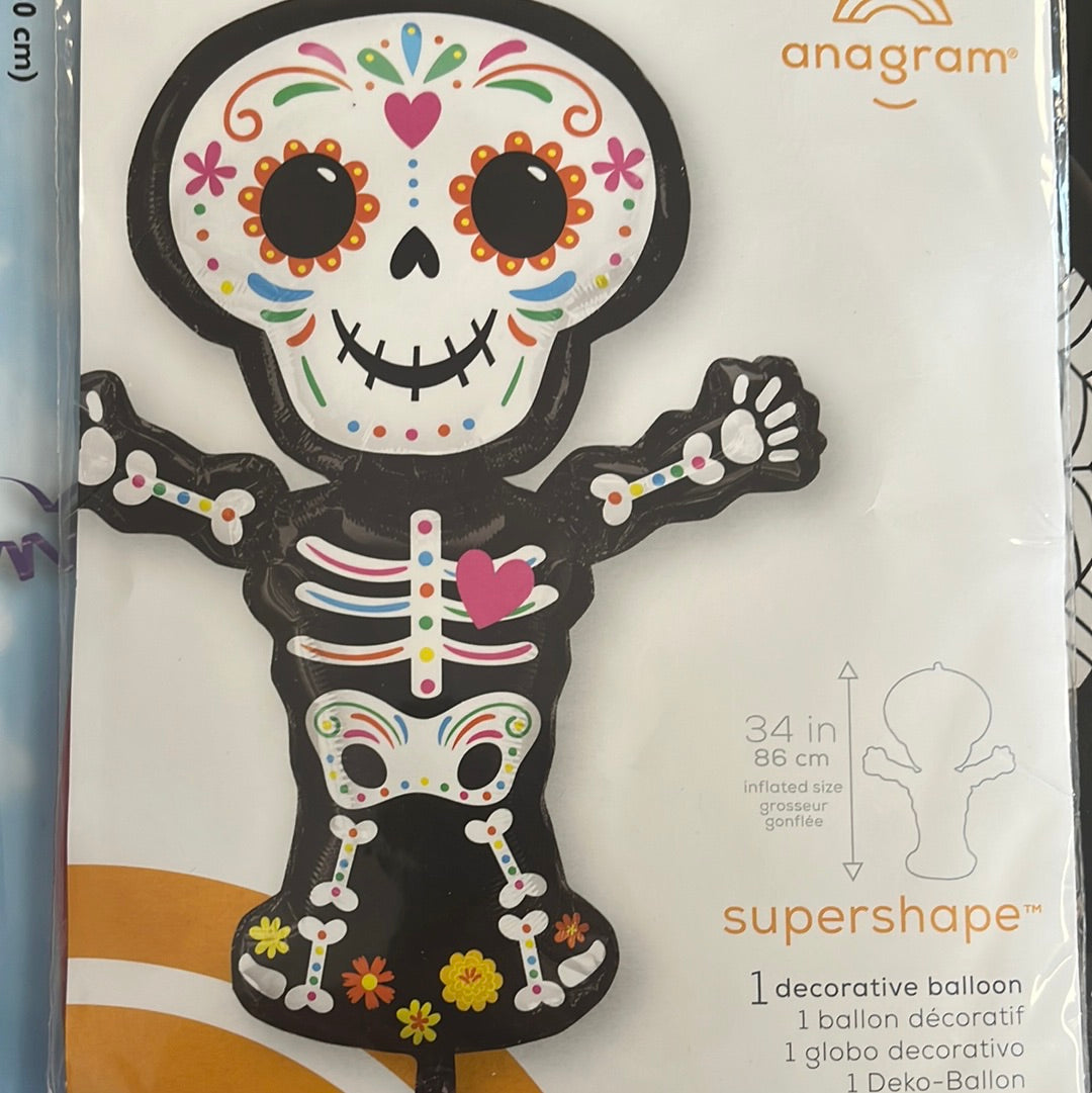 34” day of the dead super shape