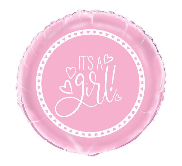 18” it’s a girl foil balloon