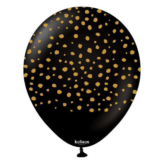 Kalisan 12” safari cheetah black and gold