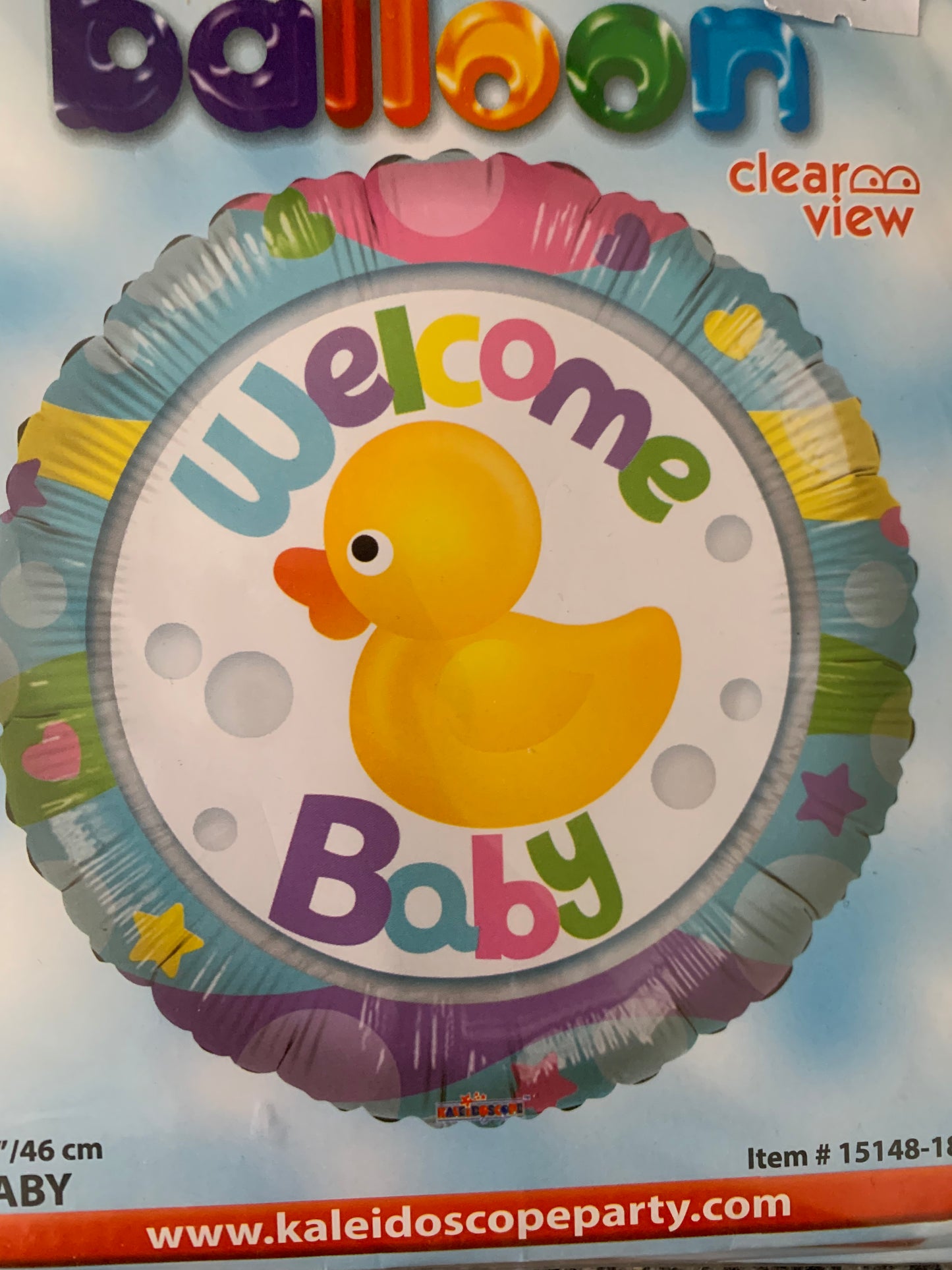 18” welcome baby foil balloon