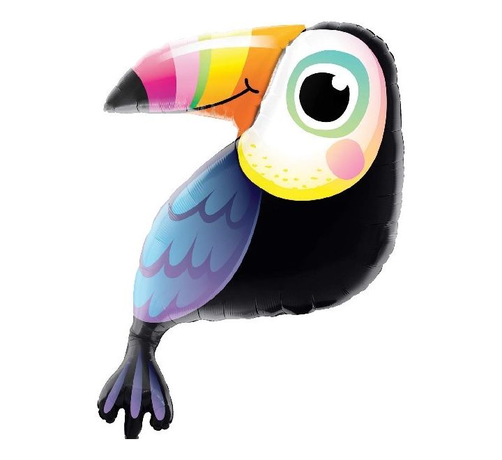 41” colourful toucan foil balloon
